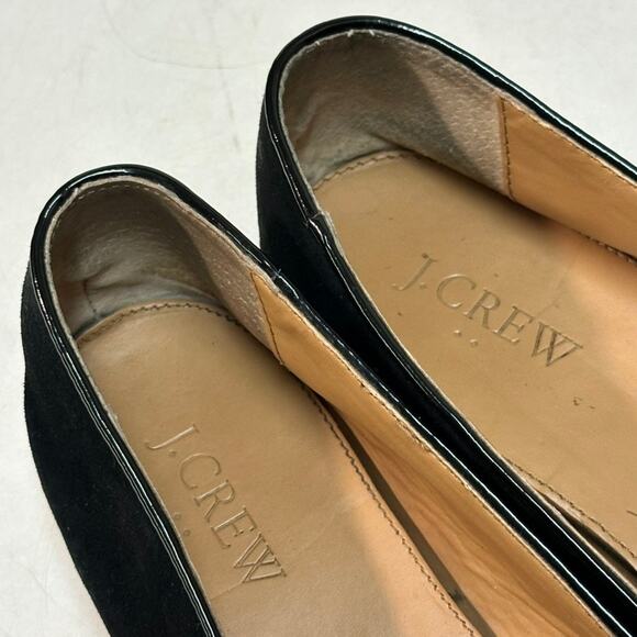 GOOD J. Crew Women's Black Suede Smoking Slipper Loafer Ballet Flat 8.5 - Picture 7 of 10
